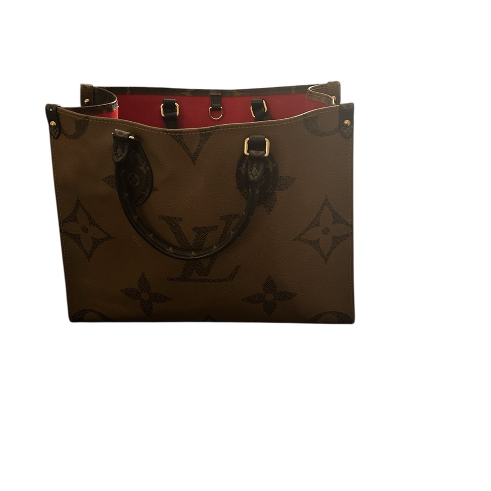 Authentic LOUIS VUITTON Limited On the Go MM Monogram Reverse Tote Bag